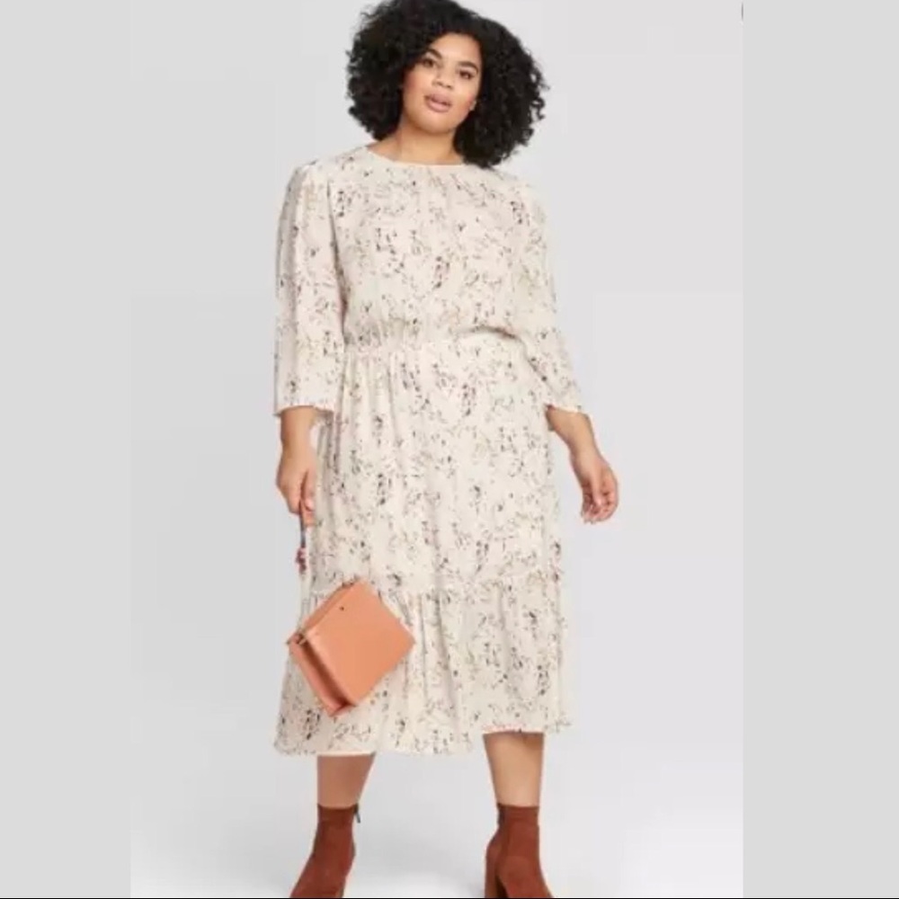 a new day + White Elastic Waist Dress